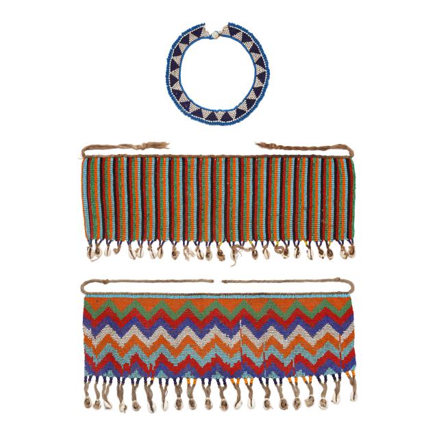 two-african-kirdi-beaded-aprons-and-kuba-necklace