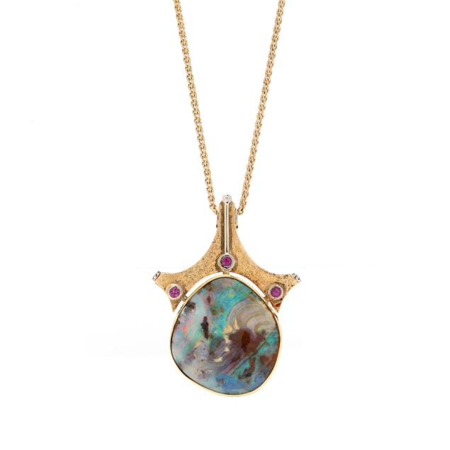 bi-color-gold-boulder-opal-and-pink-sapphire-pendant-necklace-j-m-edwards