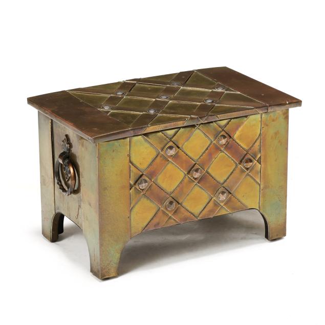 vintage-arts-crafts-metal-mounted-coal-scuttle