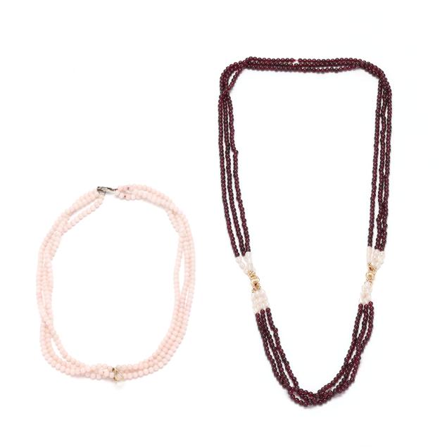 two-multi-strand-beaded-necklaces