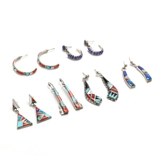 six-pairs-of-southwest-silver-earrings