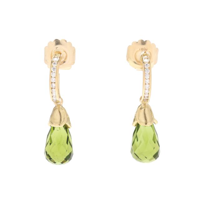 convertible-gold-peridot-and-diamond-earrings