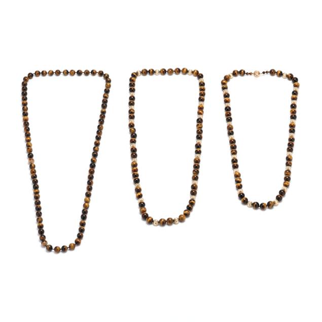 three-tiger-s-eye-quartz-beaded-necklaces