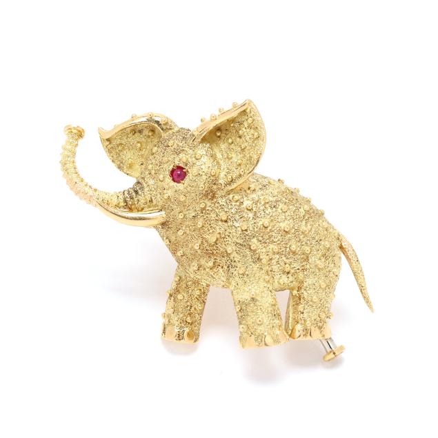vintage-gold-and-ruby-elephant-motif-brooch-cartier
