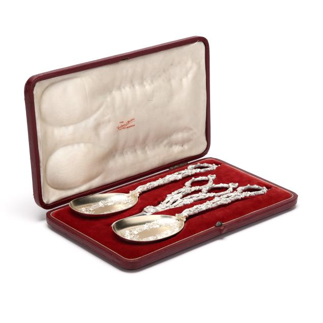 victorian-silver-serving-spoon-and-grape-shearer-set-mark-of-william-hutton-sons