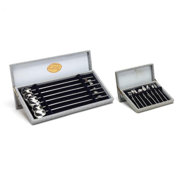 set-of-japanese-sterling-silver-stirring-straws-and-cocktail-picks