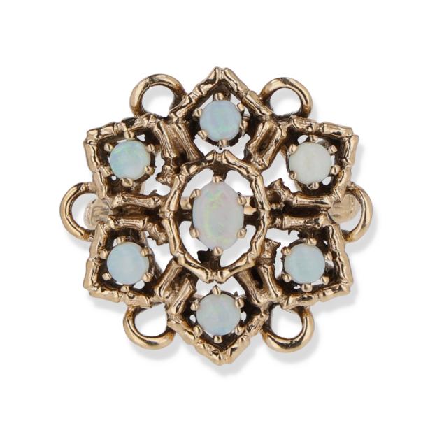 gold-and-opal-cluster-ring