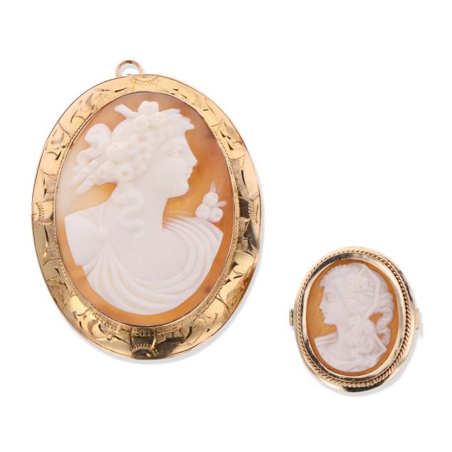 gold-cameo-pendant-brooch-and-ring