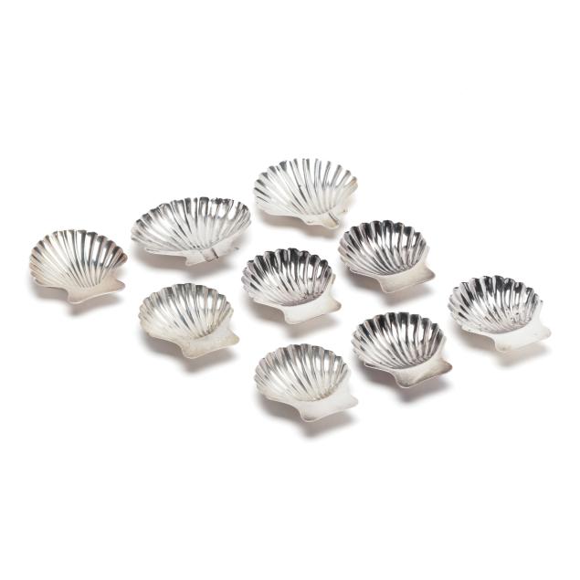 collection-of-nine-sterling-silver-shell-dishes
