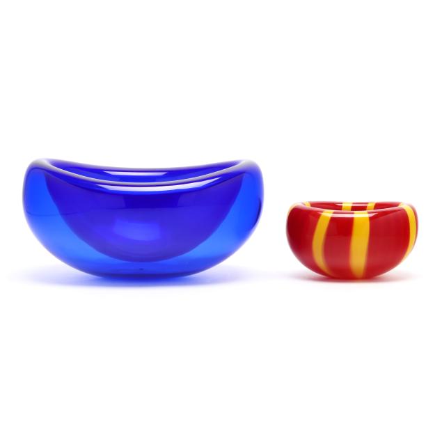 john-geci-nc-b-1972-two-art-glass-i-eclipse-i-bowls