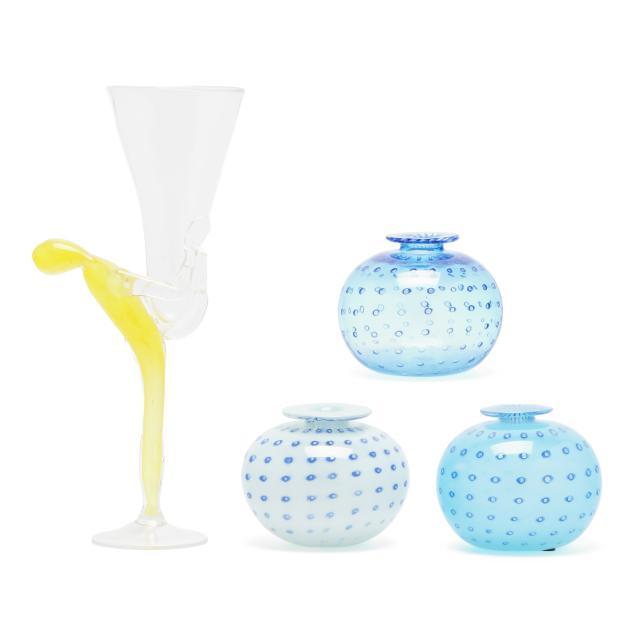 john-geci-nc-b-1972-three-glass-i-orb-i-vases-and-figural-goblet