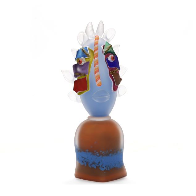 james-wilbat-american-20th-21st-century-post-modern-glass-bust