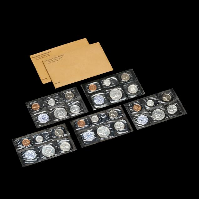 seven-1950s-u-s-mint-silver-proof-sets
