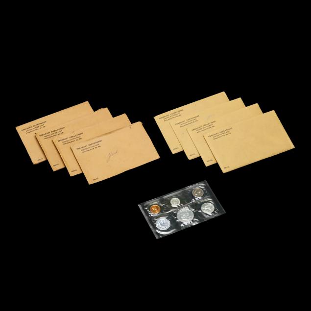 nine-vintage-silver-proof-sets-for-1960-and-1961