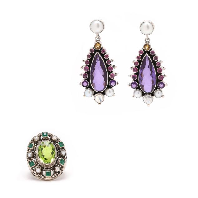 silver-and-gem-set-ring-and-earrings-nicky-butler