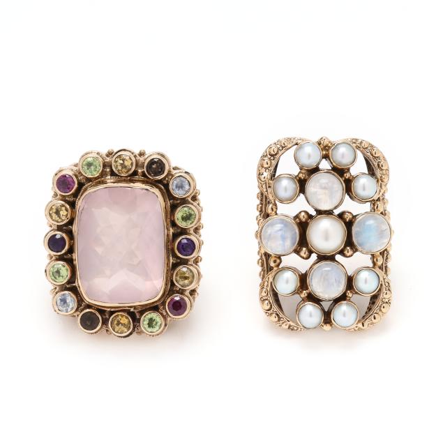 two-brass-and-gem-set-rings-nicky-butler