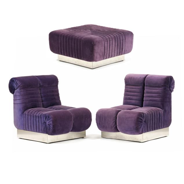 edward-axel-roffman-american-1921-2000-pair-of-upholstered-lounge-chairs-and-ottoman