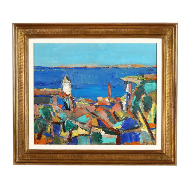 vladislav-gregoriez-b-1954-seaside-french-village