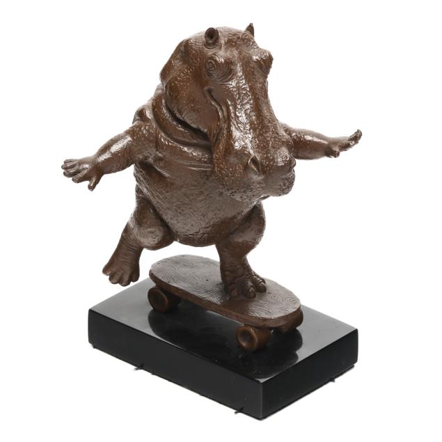 sergio-bustamante-mexican-b-1949-skateboarding-hippo