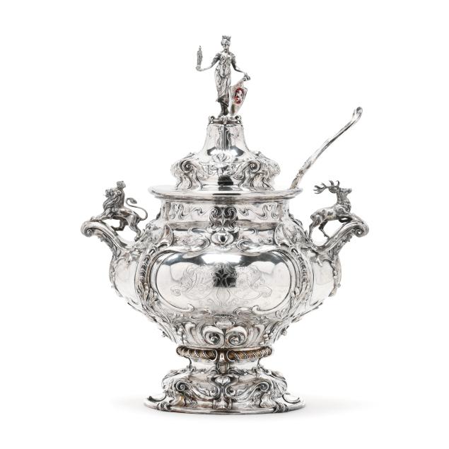 german-silver-presentation-soup-tureen-and-ladle-honoring-the-marriage-of-princess-pauline-von-wurttemberg