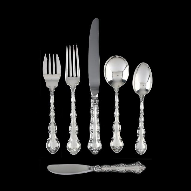 gorham-strasbourg-sterling-silver-flatware-service