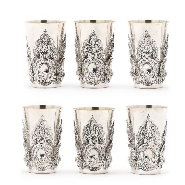 set-of-six-israeli-silver-kiddush-cups-mark-of-hadad-bros