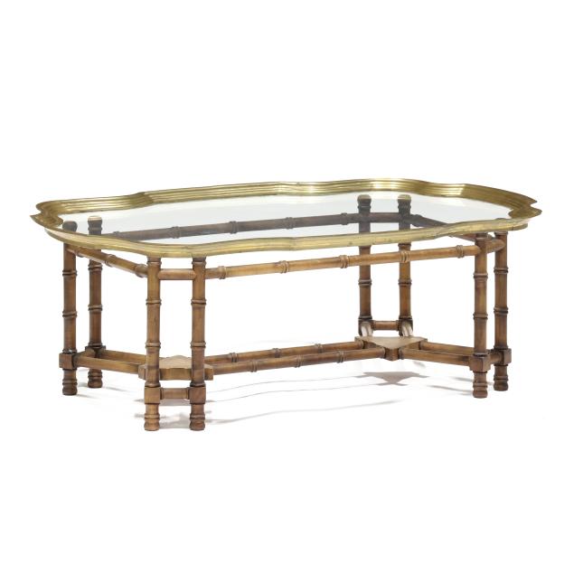 baker-large-glass-tray-on-faux-bamboo-base-cocktail-table