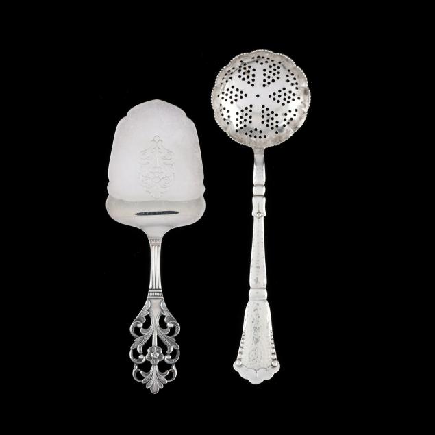 two-scandinavian-silver-flatware-servers