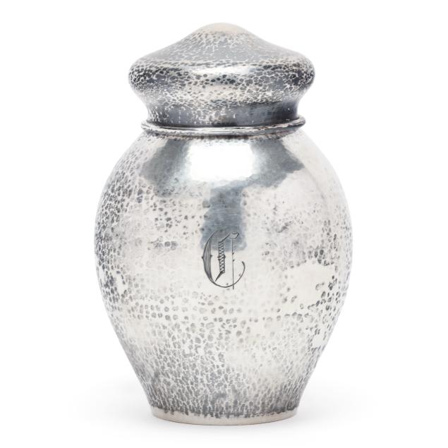 towle-hammered-sterling-silver-tea-caddy