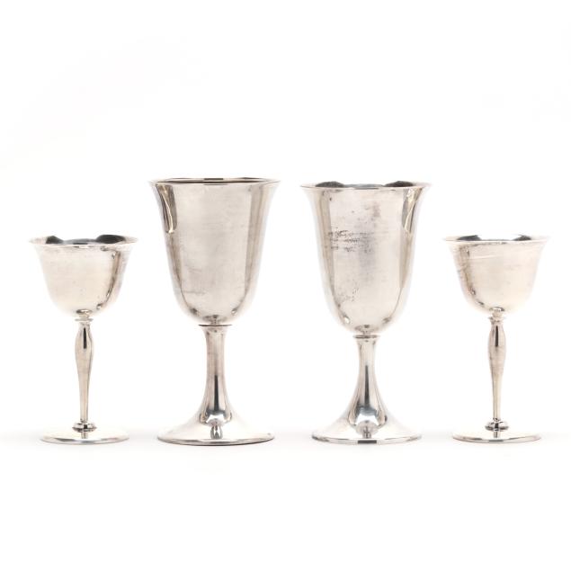 four-american-sterling-silver-goblets