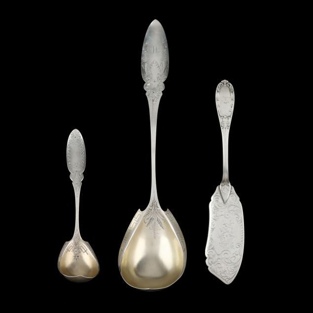 three-american-coin-and-sterling-silver-flatware-servers-retailed-by-warner