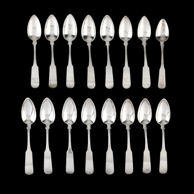sixteen-coin-silver-teaspoons-mark-of-cuthbert-warner