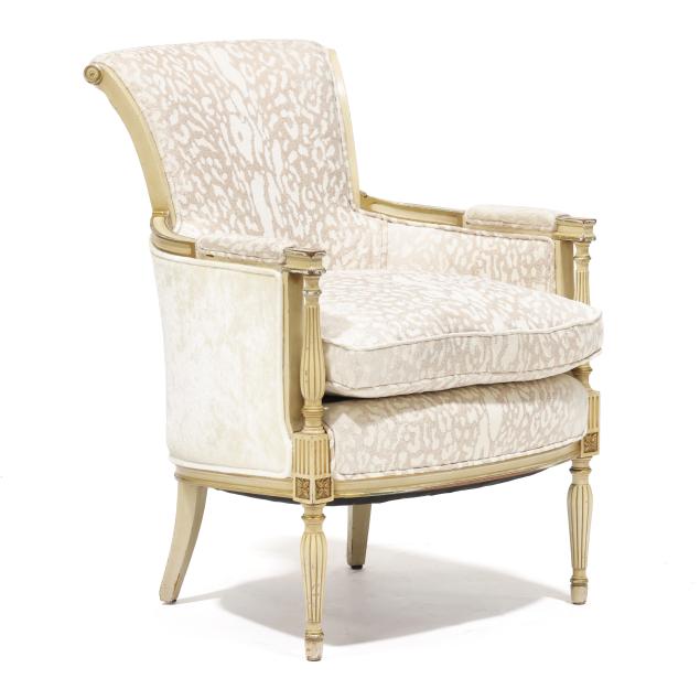 vintage-louis-xvi-style-carved-and-painted-bergere