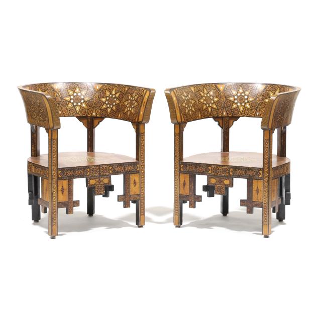 pair-of-syrian-inlaid-barrel-back-armchairs