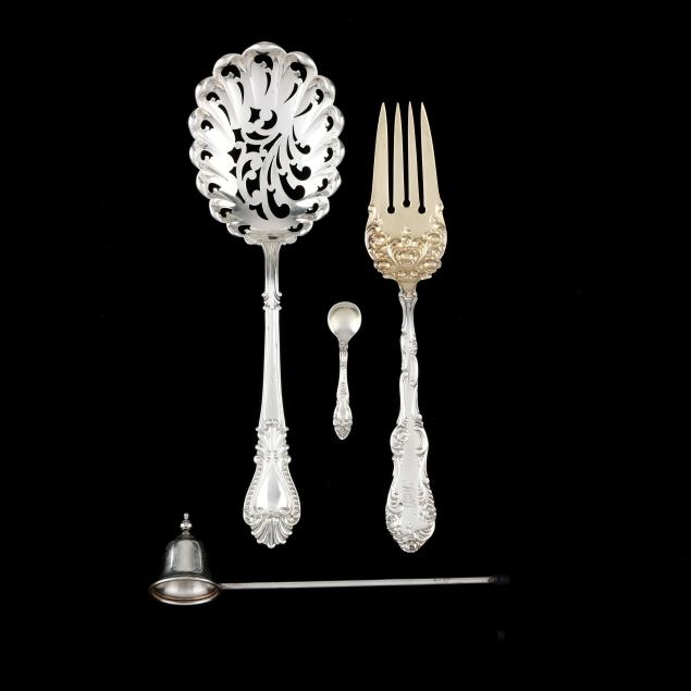 four-assorted-sterling-silver-flatware-servers