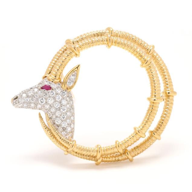 gold-platinum-diamond-and-ruby-ibex-motif-brooch-schlumberger-for-tiffany-co