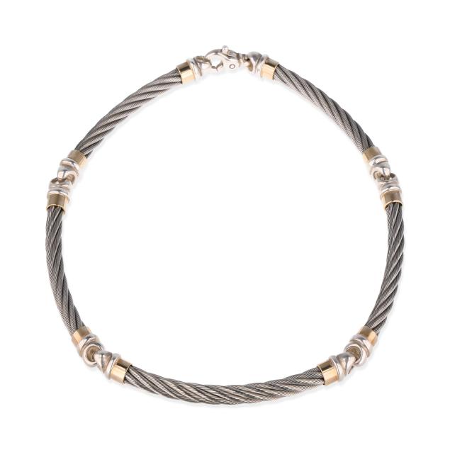 silver-and-gold-segmented-cable-necklace-italy