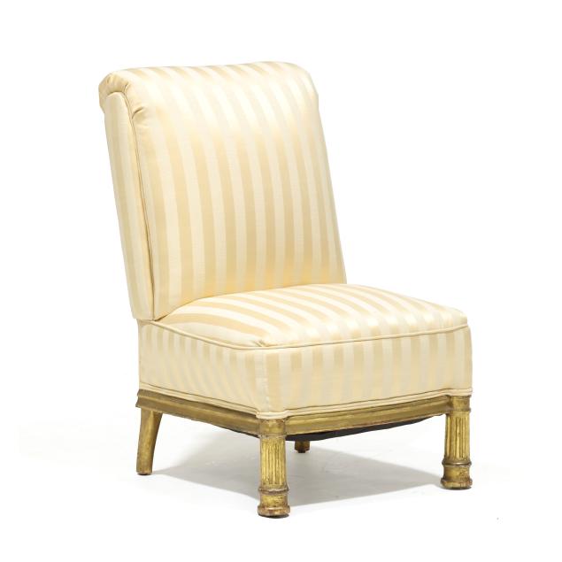 louis-xvi-style-gilt-and-upholstered-slipper-chair