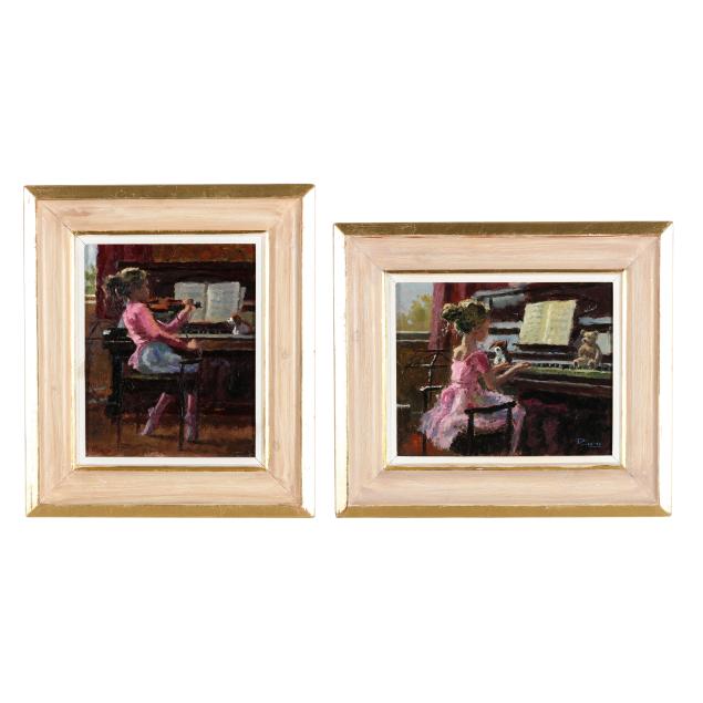 roy-pettitt-united-kingdom-1935-2017-i-playing-to-muffin-i-i-an-appreciative-audience-i-two-works