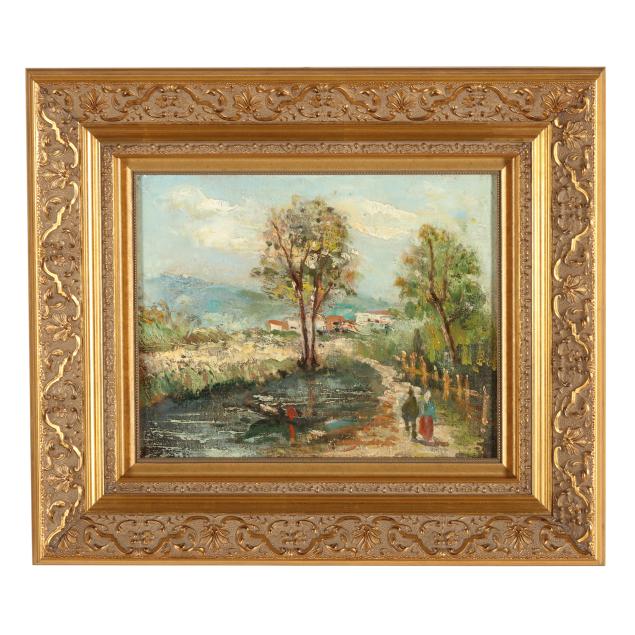 english-school-20th-century-figures-along-a-canal