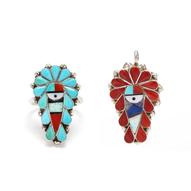 silver-and-gem-set-zuni-sunface-ring-and-pendant-stanford-geraldine-gchachu