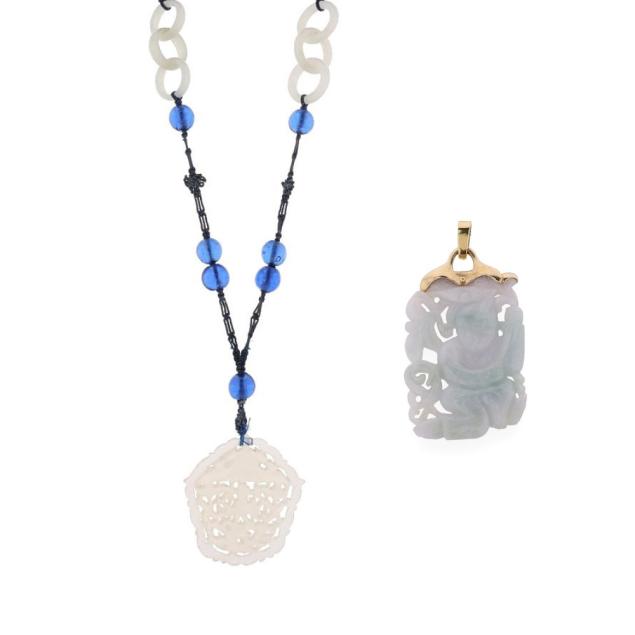 carved-chalcedony-necklace-and-carved-jadeite-jade-pendant