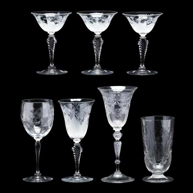 steuben-seven-assembled-clear-cut-stemware