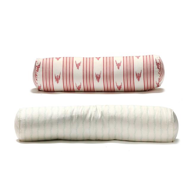 two-large-designer-fabric-bolster-pillows