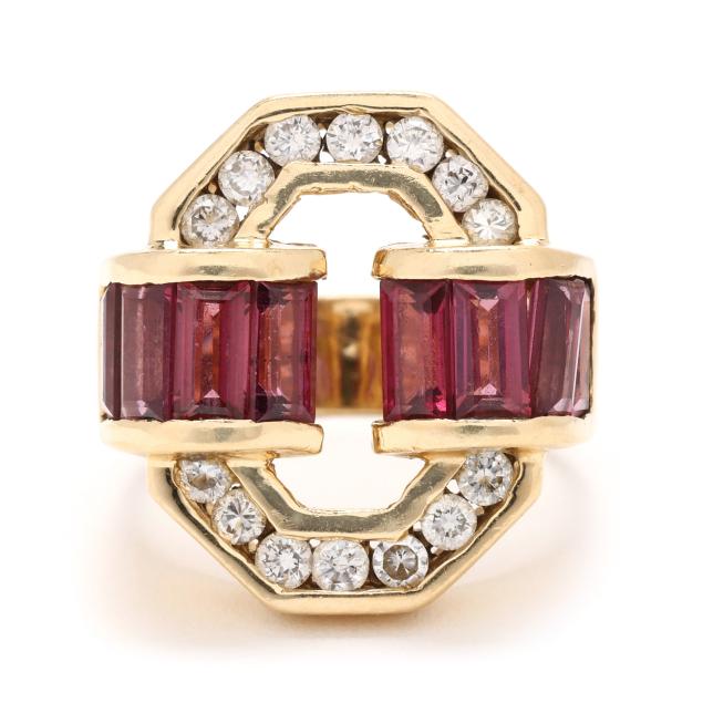 gold-garnet-and-diamond-ring