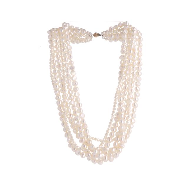 multi-strand-pearl-torsade-necklace-with-gold-clasp