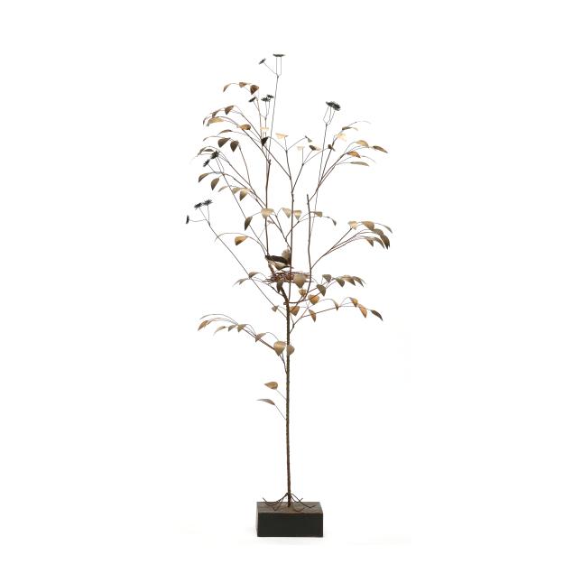 curtis-jere-nearly-6-ft-metalwork-sculpture-of-a-tree-with-nest