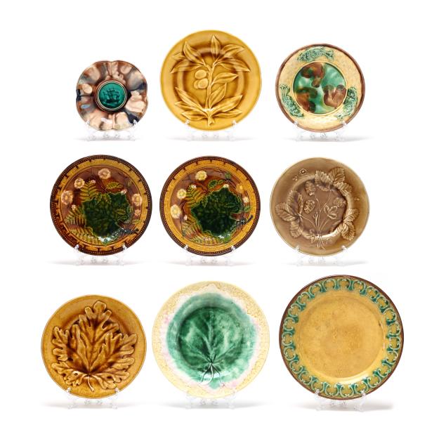 nine-antique-majolica-plates