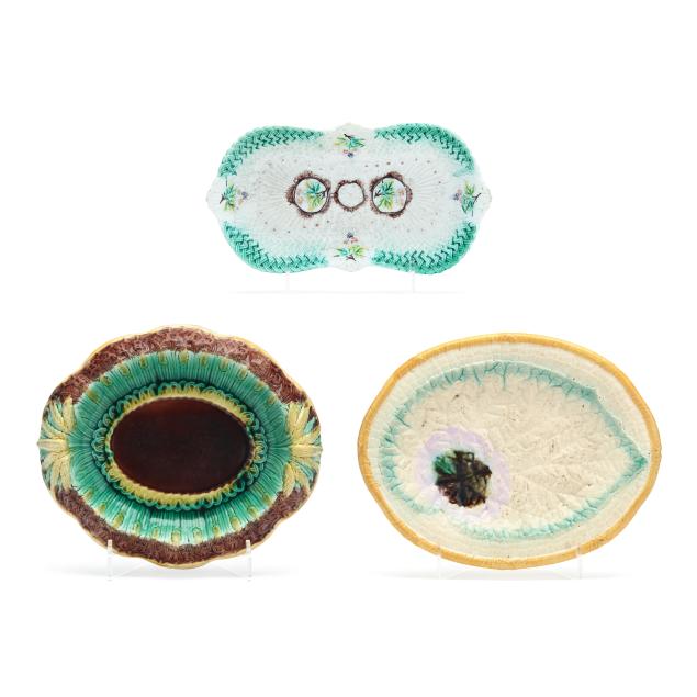 three-antique-majolica-serving-dishes