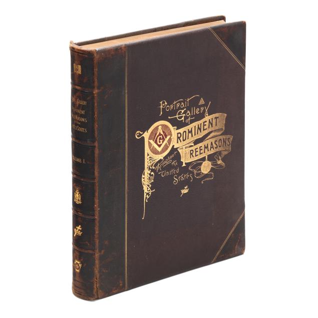 scarce-leather-bound-edition-of-i-portrait-gallery-of-prominent-freemasons-i-volume-i